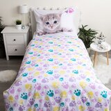 Jerry Fabrics Bijela pamučna dječja posteljina za krevet za jednu osobu 140x200 cm Kitten "Colour" – | shoptok.hr