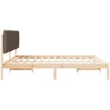  Krevetni okvir s tapiciranim uzglavljem Sivo-smeđa 200 x 200 cm | shoptok.hr
