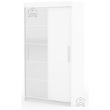 ADRK Furniture Garderobna omara z drsnimi vrati Esti - 120 cm - bela Cene