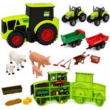  Farmarski set s traktorom, poljoprivrednim vozilima, životinjama i priborom, 28 dijelova. | shoptok.hr
