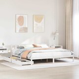Furnova Posteljni okvir brez vzmetnice bel 180x200 cm trdna borovina, (22055309) Cene