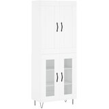  Visoka komoda bijela 69,5x34x180 cm konstruirano drvo Slike