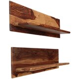 Maison Chic 2 kosi Stenske Police - Viseče police 118x26x20 cm trden palisander, (21793338) Cene