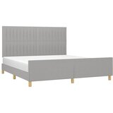  Okvir kreveta bez madraca svjetlosivi 180x200 cm od tkanine | shoptok.hr
