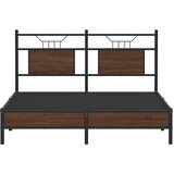  Okvir kreveta bez madraca smeđi hrast 137x190 cm izrađeno drvo | Eponuda.com