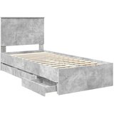  Okvir za krevet s ladicama Betonski sivi 90 x 200 cm - Beton siva 90 x 200 cm | shoptok.hr