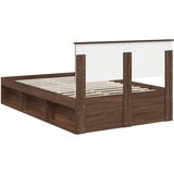  Konstrukcija postelje Rjav hrast 120 x 190 cm Konstruiran les, (5000103975) | Shoptok.si