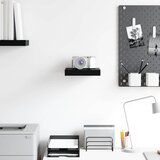  Plutajuća zidna polica visoki sjaj crna 23 x 23,5 x 3,8 cm MDF | shoptok.hr
