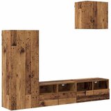 TV zidne jedinice 4 pcs Staro drvo Konstruirano drvo | shoptok.hr