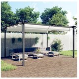  Vrtni paviljon z zložljivo streho 4x3 m krem Cene