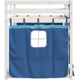  Krevet na kat sa zavjesama plavi 80x200 cm od masivne borovine | shoptok.hr