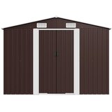  Vrtno spremište smeđe 257 x 990 x 181 cm od pocinčanog čelika | shoptok.hr