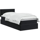 Krevet s od storage s uzglavljem Crna 90 x 200 cm Baršun | shoptok.hr