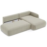 Makamii Bež sklopiva kutna garnitura (s desnim kutom/s ležaljkom) Hale – | shoptok.hr