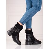 SHELOVET women's ankle boots with decorative belt Cene