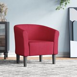  Zaobljena fotelja crvena boja vina od tkanine | shoptok.hr