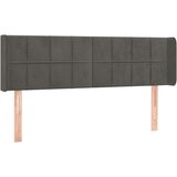 Maison Chic Vzglavna omarica - Nočna omarica - Posteljna omarica z ušesi temno sivo 147x16x78/88 cm žamet, (21709712) | Shoptok.si