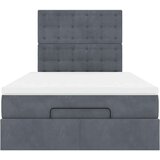 vidaXL okvir za krevet s madracima tamnosivi 120x190 cm baršunasti | shoptok.hr