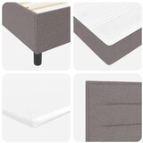  LED Box Spring Krevet s madracem Sivo-smeđa 90 x 200 cm tkanina | shoptok.hr