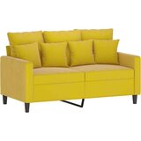  2-dijelni set sofa s jastucima žuti baršunasti | shoptok.hr