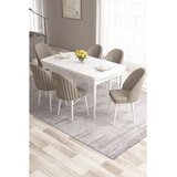 Hanah home Set Trpezarijski sto i 6 stolica Roza, Bež-bijela | Eponuda.ba