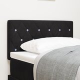vidaXL Naslon za glavu s kristalnim gumbima tufted crni 80 cm baršun Cijene