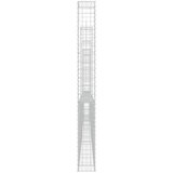 vidaXL Gabionska košara U-oblika sa 6 stupova 620x20x200 cm željezna | shoptok.hr