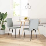 Furnova Jedilni stoli 2 kosa svetlo siv žamet, (21950230) | Shoptok.si