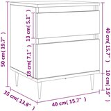 vidaXL Noćni ormarić boja hrasta 40 x 35 x 50 cm od konstruiranog drva | shoptok.hr