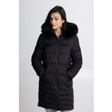 Legendww zenska crna duga jakna sa krznom | ePonuda.com