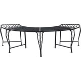  Klupa pod drvetom 4-Broj sjedala 160 x 80 x 44 cm Čelik Crna | shoptok.hr