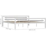  Okvir za krevet bijelo-crni metalni 180 x 200 cm | Eponuda.com