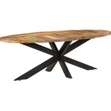  Blagovaonski stol 240 x 100 x 75 cm masivno obnovljeno drvo | shoptok.hr