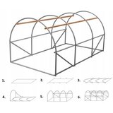 Bolzz Baštenski plastenik za paradajz – zeleni, 200 × 77 × 168/146 cm 5507 | Eponuda.com