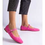 Gemre Dark pink square-toe ballet flats Pergasa | Shoptok.si