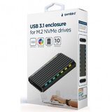 Gembird USB 3.1 enclosure for M.2 NVME drives, aluminium | shoptok.hr