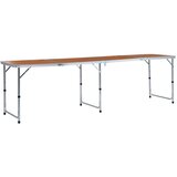  Sklopivi stol za kampiranje aluminijski 240 x 60 cm | shoptok.hr