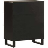 vidaXL Bivalne omare 2 kosa Črna 60x33x75 cm Masivni les Mango Cene