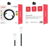 Brzi punjač magnetski USB - C na USB - C kabel - Crna
