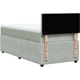 Box spring krevet s madracem svjetlosivi 100x200 cm baršunasti | shoptok.hr