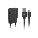 Rivacase HIŠNI POLNILEC VA4111 1A + podatkovno polnilni kabel MicroUSB Cene