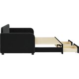  Dnevni krevet na razvlačenje s ladicama crni 80 x 200 cm baršun | shoptok.hr