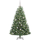vidaXL Umetno Zložljivo Božično Drevo Zelena 150 cm PVC in kovina | Shoptok.si
