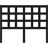  Uzglavlje za krevet crni 125,5 x 4 x 100 cm od masivne borovine | shoptok.hr
