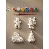 Sinsay Božićni set gipsanih figurica za bojanje s bojama i kistom 6 pack | shoptok.hr