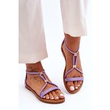 Kesi Women's Flat Zippered Sandals Purple Jullie | Shoptok.si