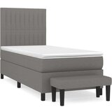  Box spring postelja z vzmetnico temno siva 80x200 cm blago, (20898848) | Shoptok.si