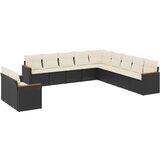  11-dijelni set vrtnih sofa od poliratana s jastucima crni | shoptok.hr