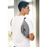 Dewberry 72422 Unisex 2 Compartment Shoulder and Waist Bag-GREY | ePonuda.com