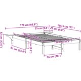  Konstrukcija postelje Voskast rjav 120 x 190 cm, (5000127067) | Shoptok.si